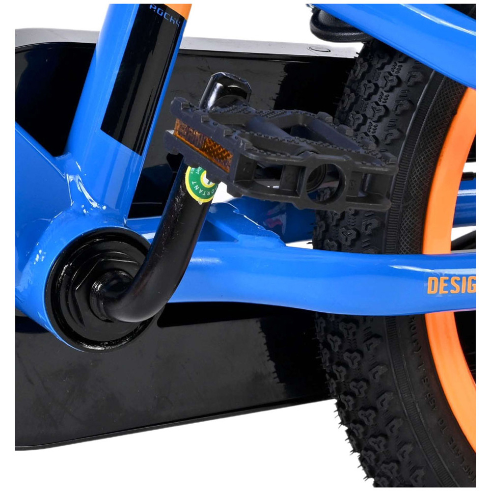 Volare Rocky Kids 14 inch Blue Bike with Stabilisers Image 9