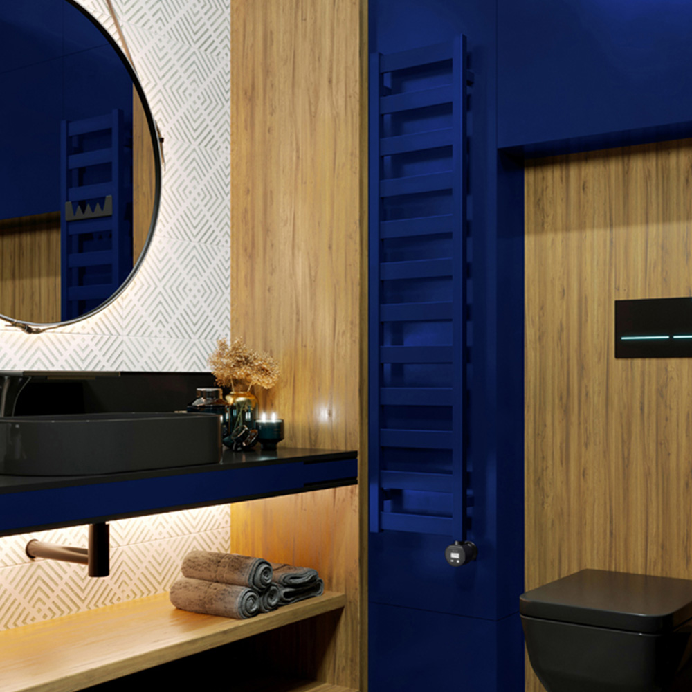 Terma Vivo Denim Electric Towel Rail with VEO Element Controller 1390 x 300mm Image 2
