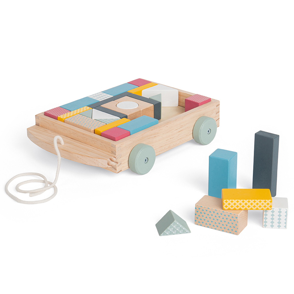 Bigjigs Toys FSC Brick Cart Multicolour Image 1
