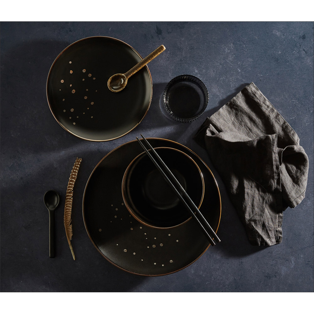 Waterside Ebony and Gold 12 Piece Dinner Set Image 4