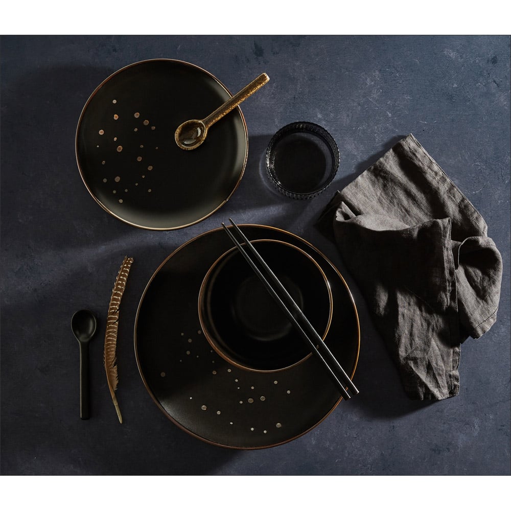 Waterside Ebony and Gold 12 Piece Dinner Set Image 4