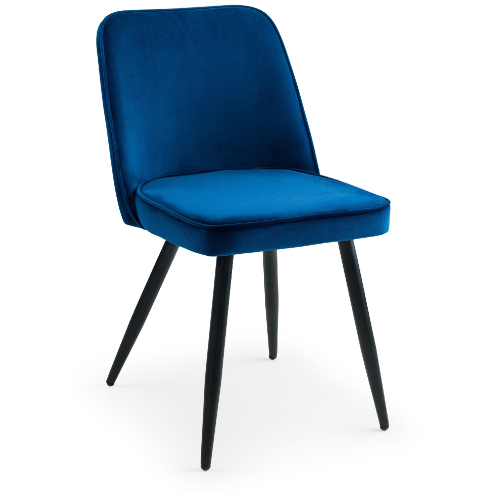 Julian Bowen Burgess Set of 2 Blue Dining Chair Image 3
