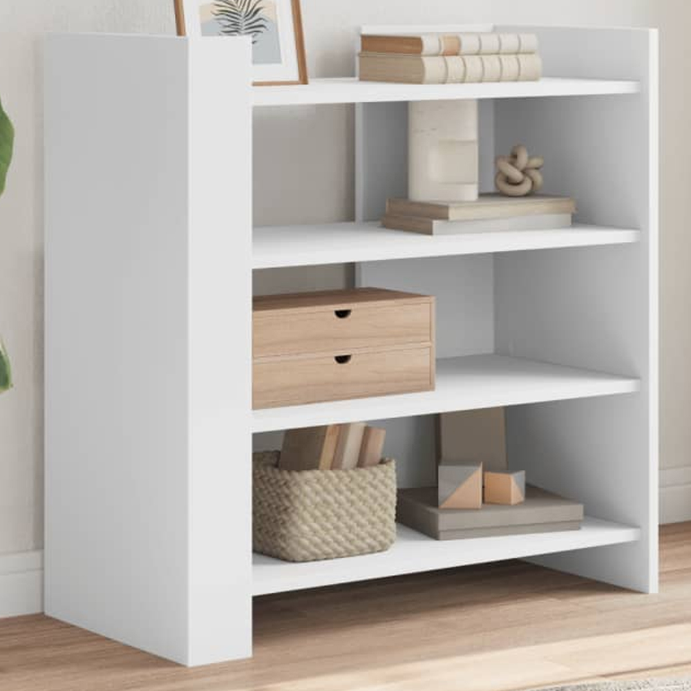 vidaXL 4 Shelf White Sideboard Image 1
