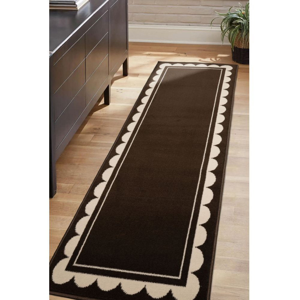 Homemaker Maestro Scallop Chocolate Runner 67 x 200cm Image 5