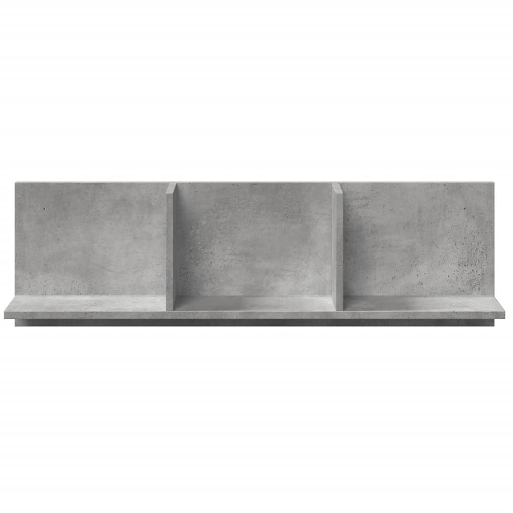 vidaXL 3 Shelf Concrete Grey Wall Cabinet Image 3
