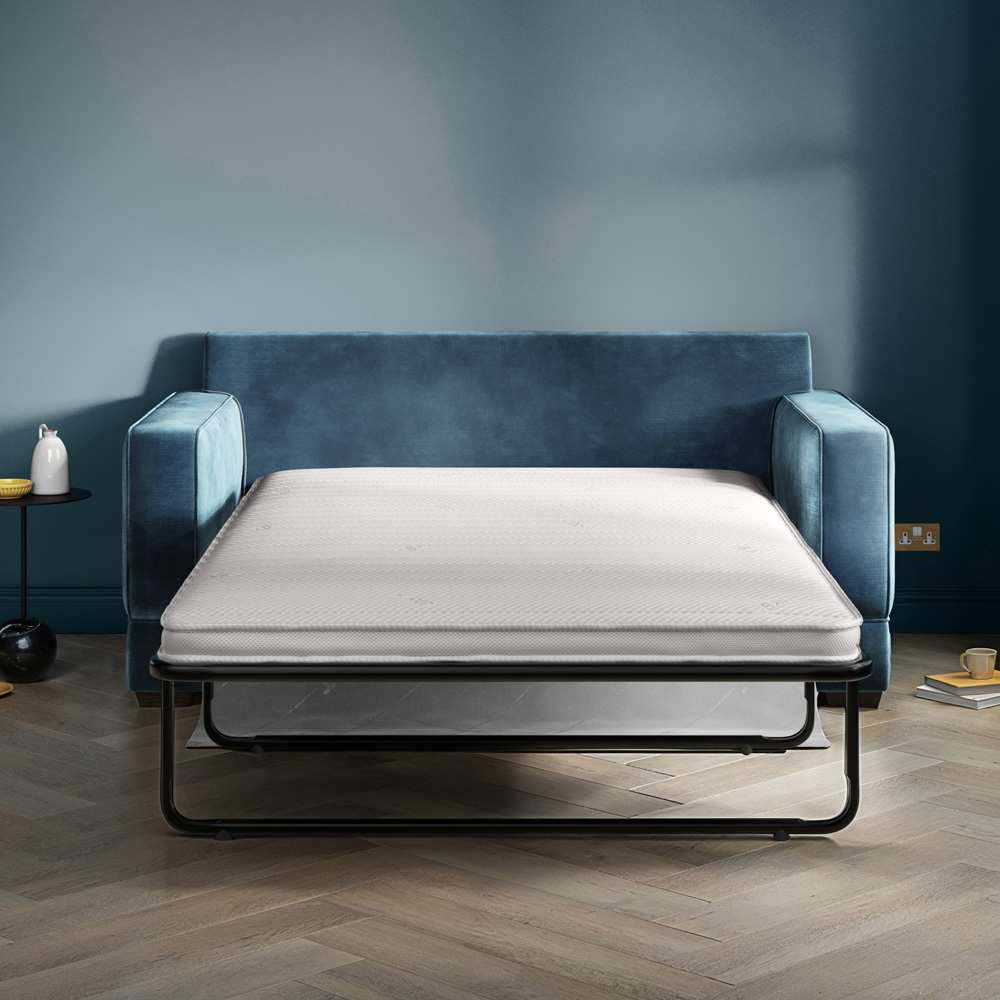 Jay-Be Urban 2 Seater Brushed Twill Linen Sofa Bed with e-Pocket Mattress Image 5