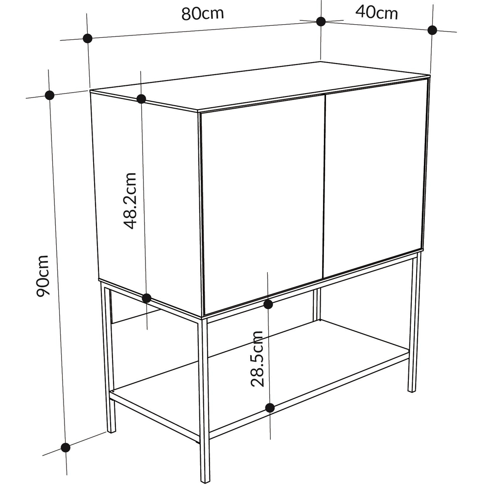 Decortie Amira 2 Door Single Shelf Deep Oud Console Table Image 8