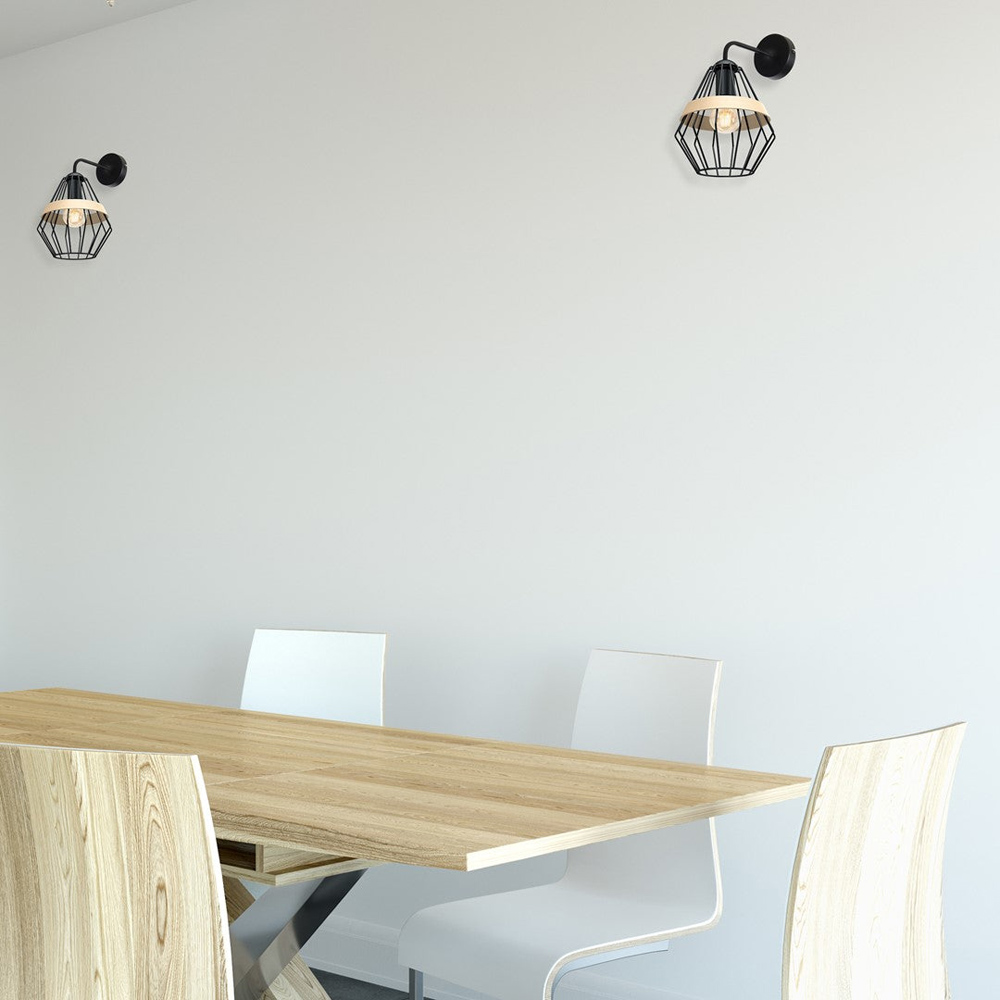 Milagro Cliff Black Wall Lamp 230V Image 4