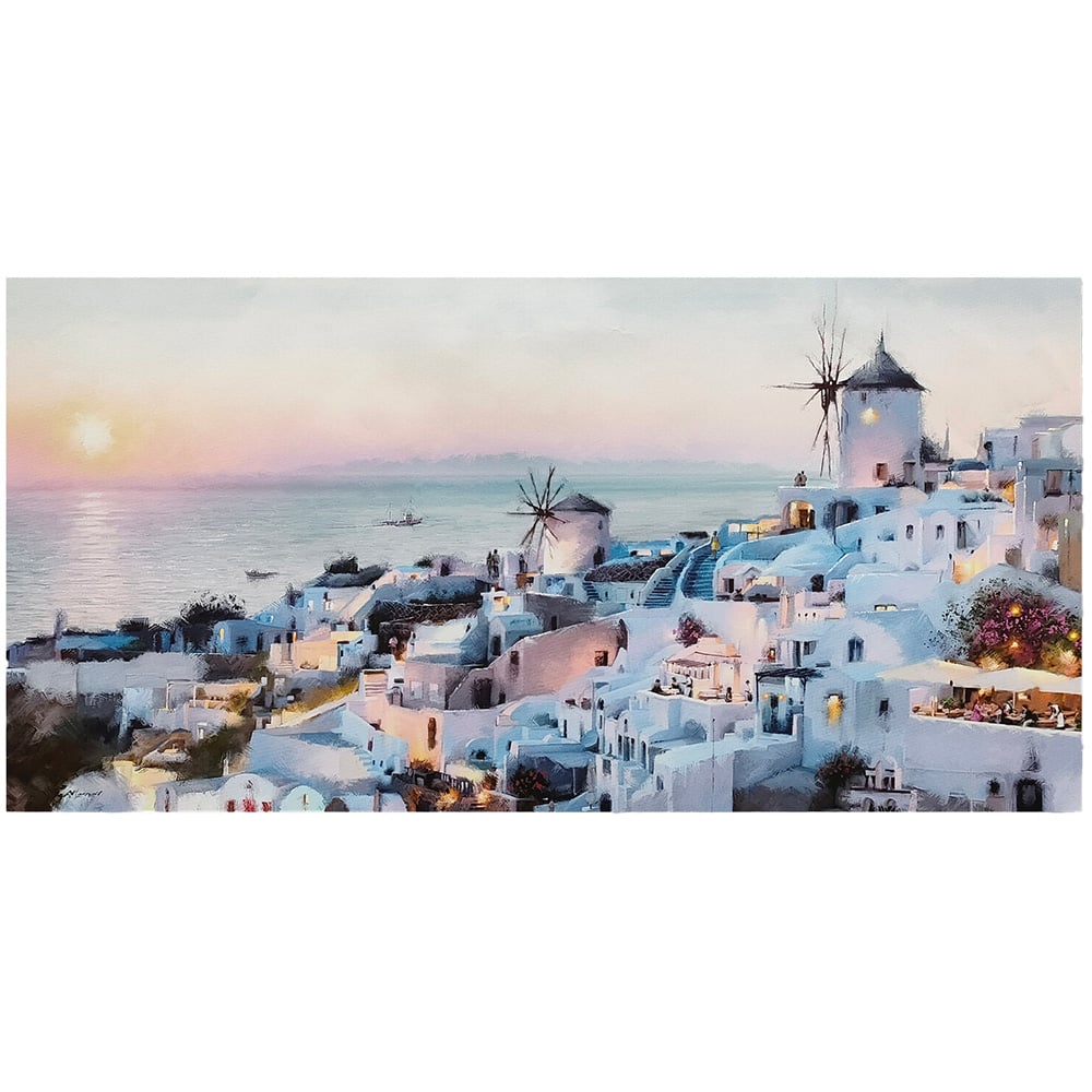 Richard Macneil Santorini Canvas 50 x 100cm Image
