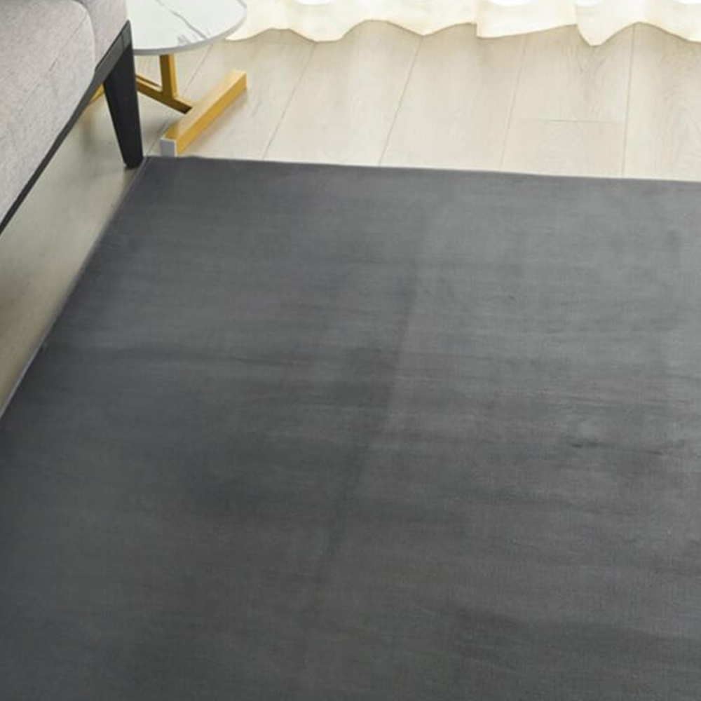 Minimalist Cosy Flannel Rug - Chelsea Grey Image 3