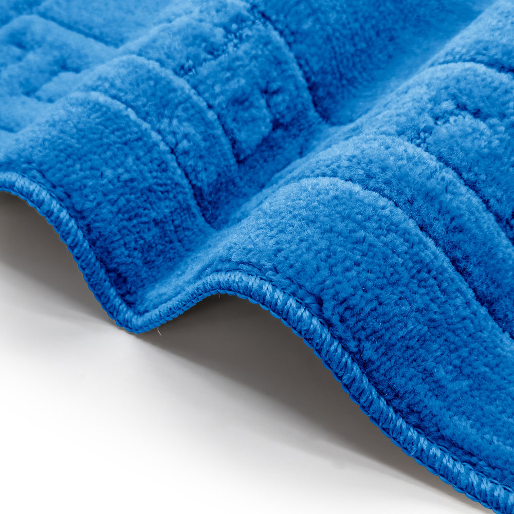 Velosso Greek Key Blue Bath Mat Set Image 4