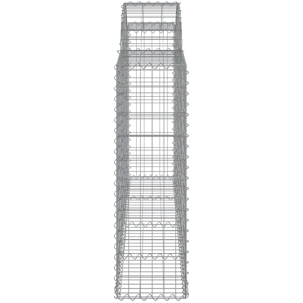 vidaXL Silver Galvanised Iron Gabion Basket 200 x 30 x 100/120cm 4 Pack Image 3