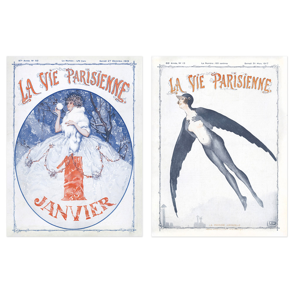 Artery8 Vintage French Magazine Cover Butterfly Wall Art Print 30 x 41cm 6 Pack Image 4