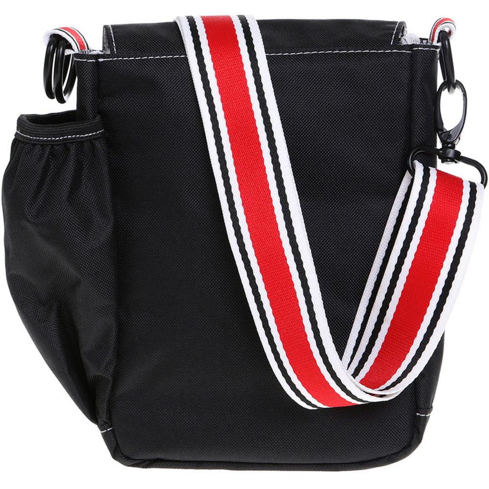 DOOG Black Shoulder Bag with Striped Strap Image 2
