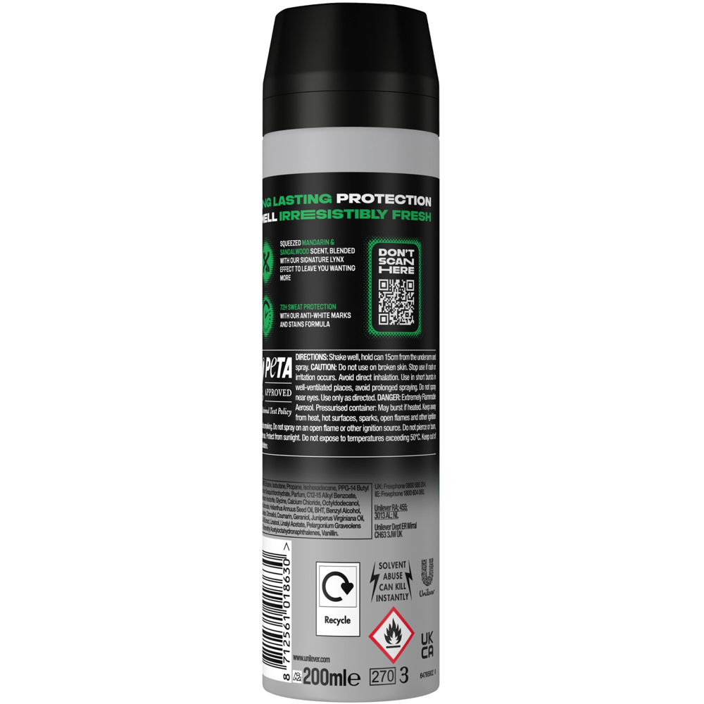 Lynx Africa The G.O.A.T. of Fragrance 72H Protection Anti-Perspirant Deodorant Spray 200ml 30 Pack Image 3