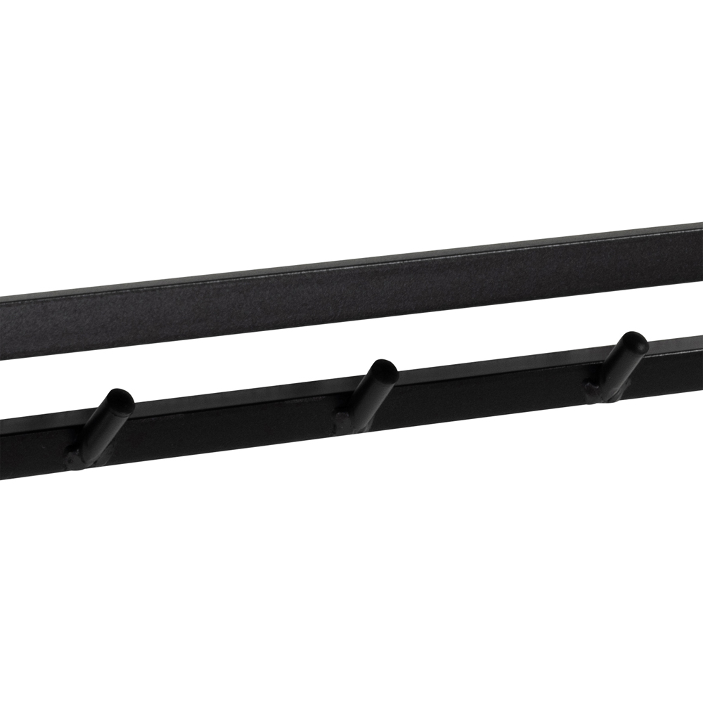 Florence Seaford Single Shelf Black and Oak Coat Rack Image 5