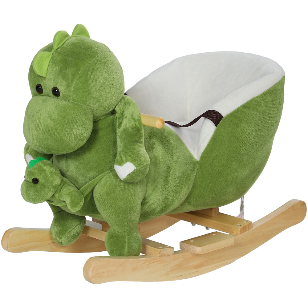 Tommy Toys Dinosaur Shaped Kids Rocking Horse with Safety Belt Image 1