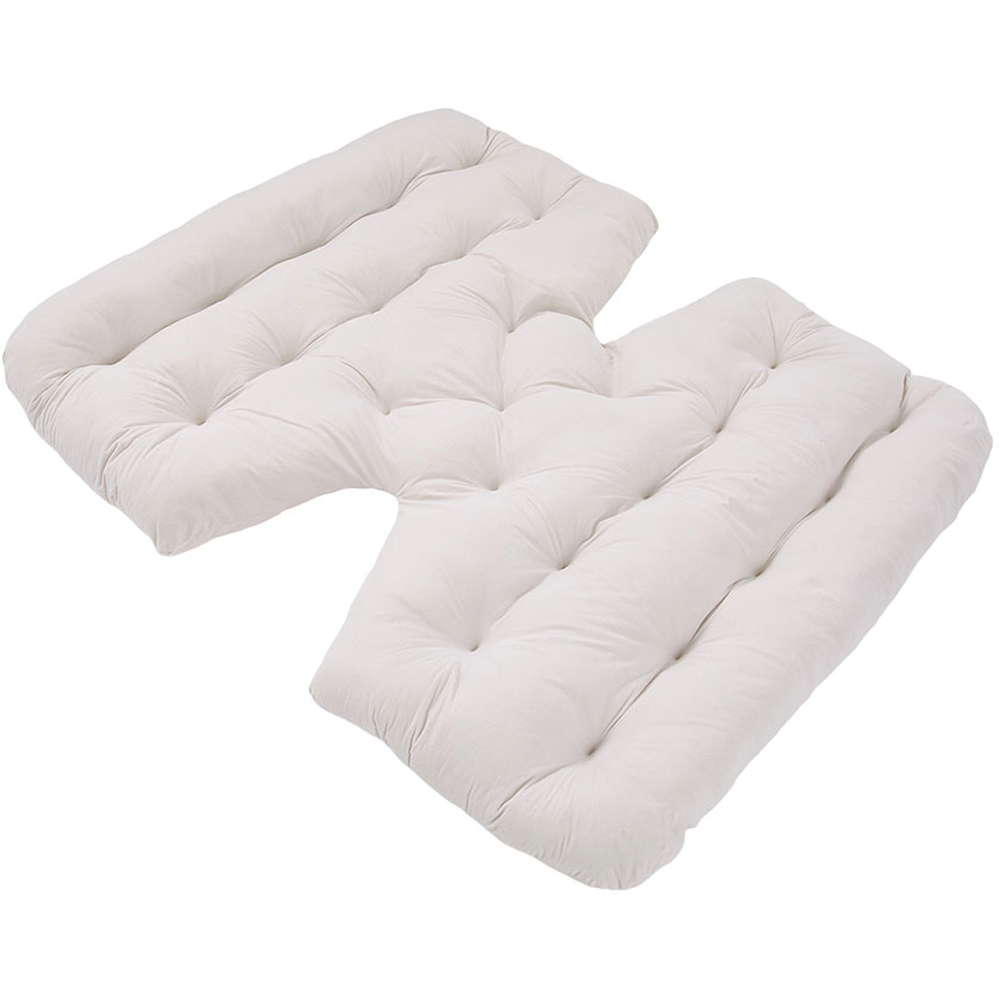 Living and Home White Cushion PE Rattan Rocking Chair Image 6