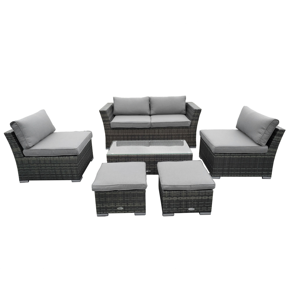 Charles Bentley St Tropez 6 Seater Rattan Effect Lounge Set Image 3