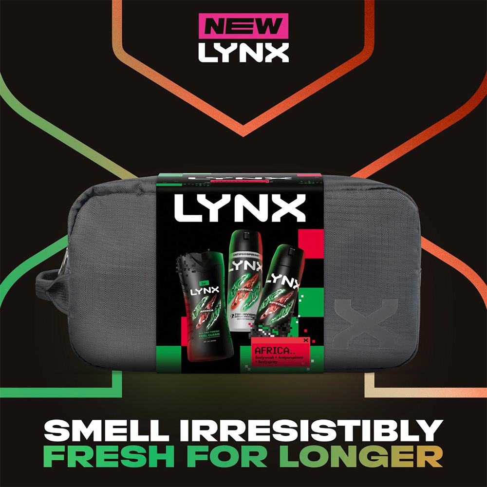 Lynx Africa Washbag Gift Set 3 Piece 3 Pack Image 5