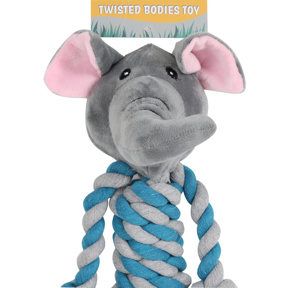 Single Safari Twisted Bodies Rope Dog Toy in Assorted styles Image 6