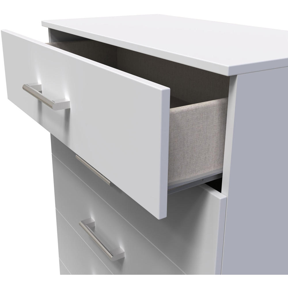 Crowndale Devon 5 Drawer Matt Grey Chest of Drawers Ready Assembled Image 6