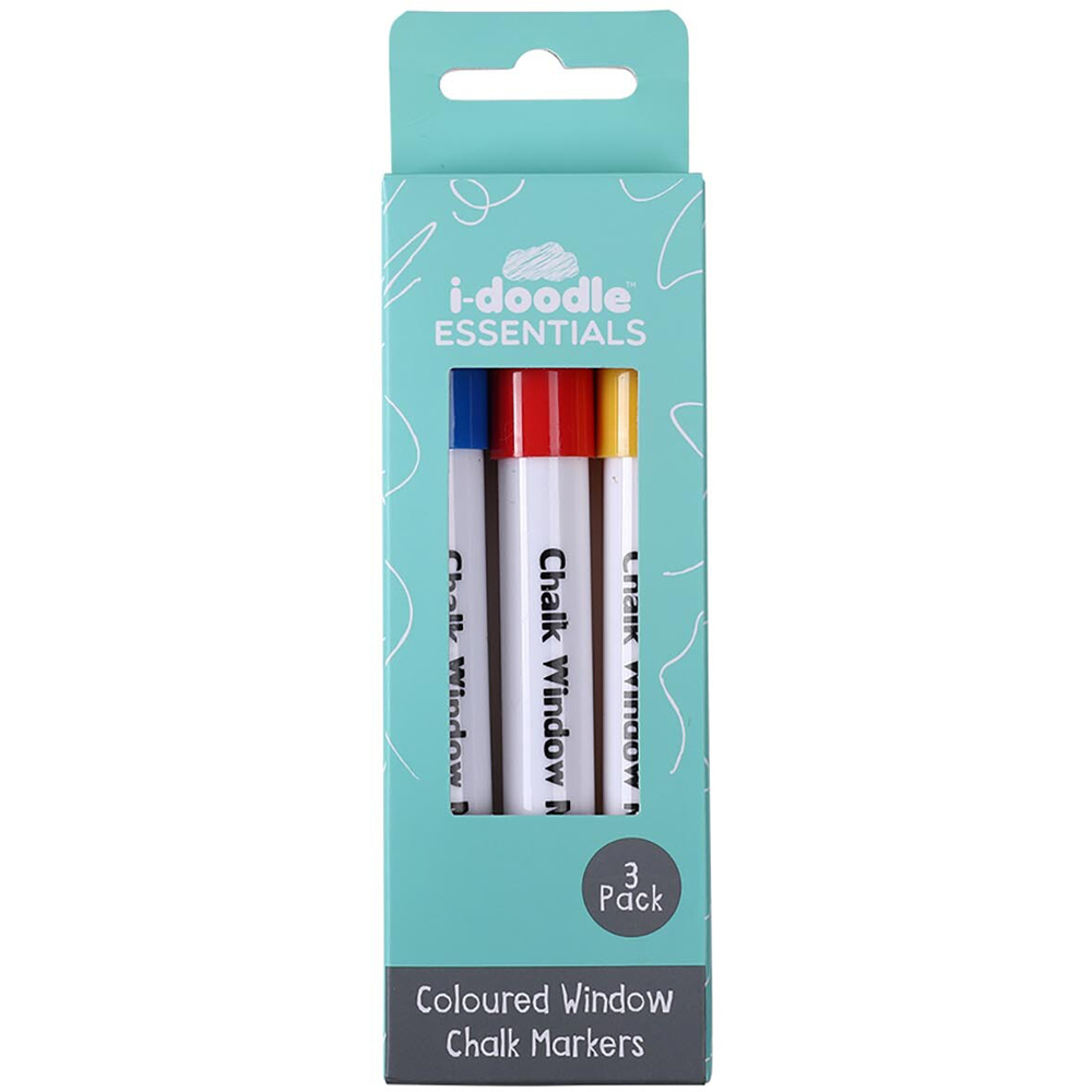 Pack of 3 Coloured Window Chalk Markers Image