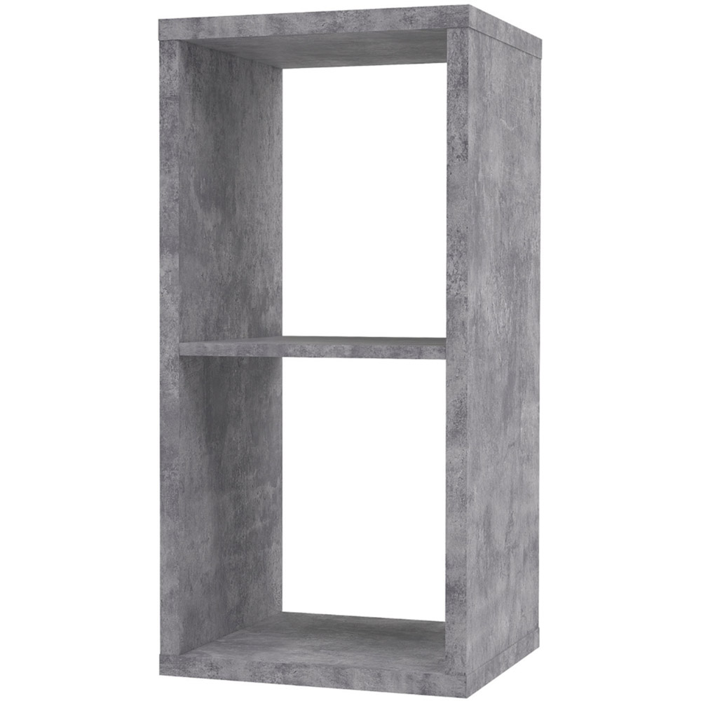 Florence Mauro 2 Shelf Concrete Grey Bookshelf Image 3