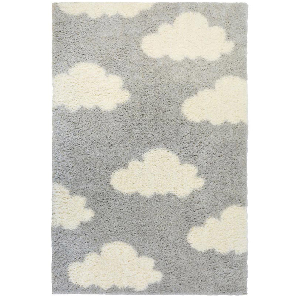 Homemaker Grey Snug Cloud Shaggy Rug 100 x 150cm Image 1