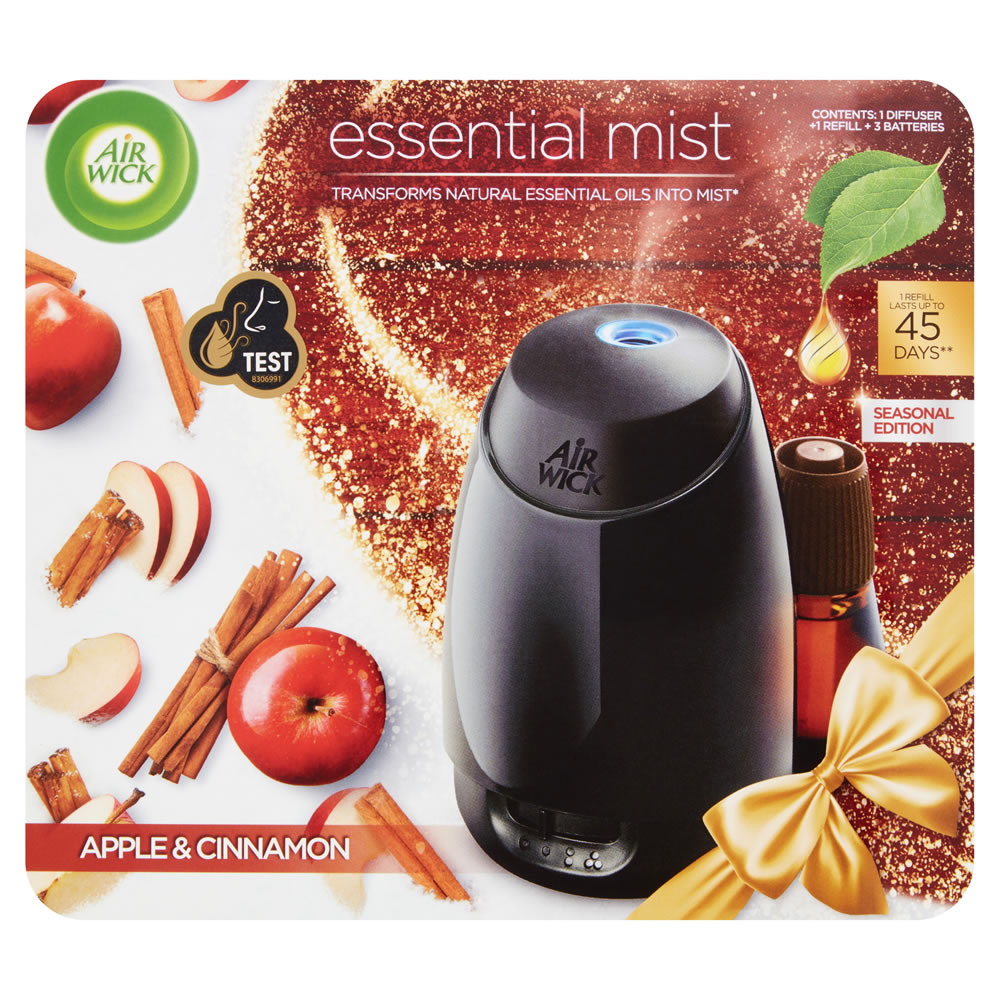 Air Wick Essential Mist Complete Kit Apple and Cinnamon 20ml Wilko