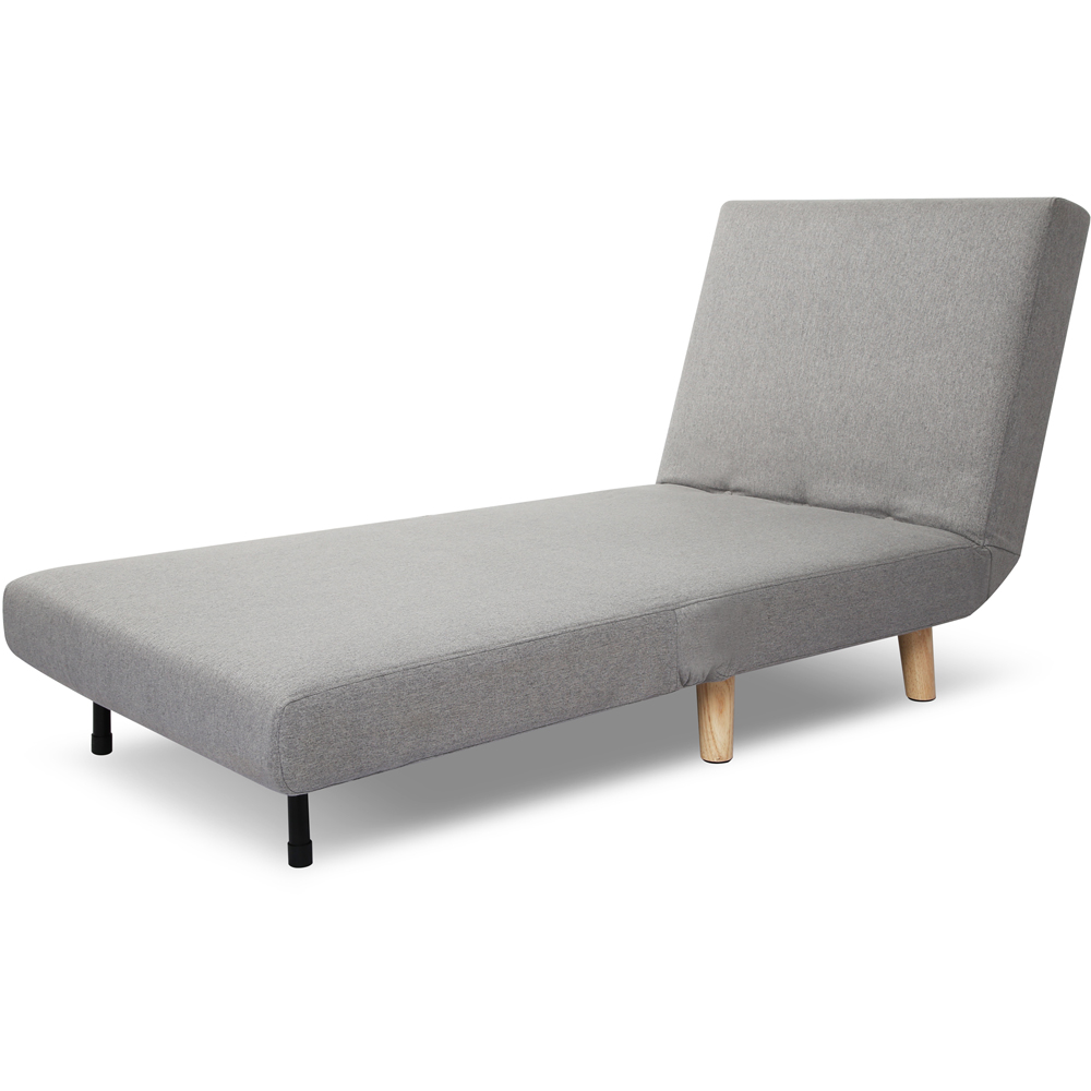 Aurora Single Sleeper Grey Linen Sofa Bed Image 5