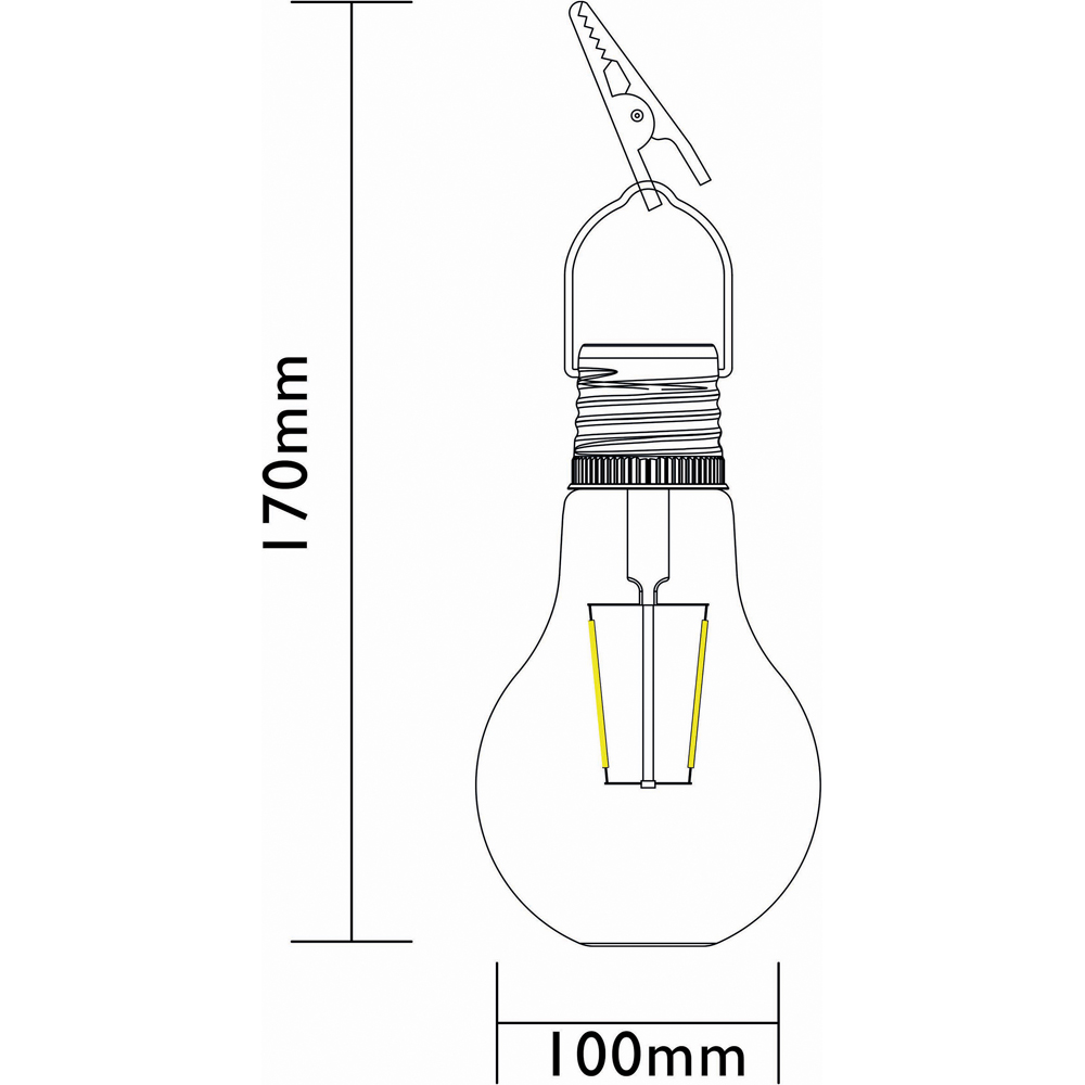 Luxform Solar Powered Filament Glass Bulb Image 4