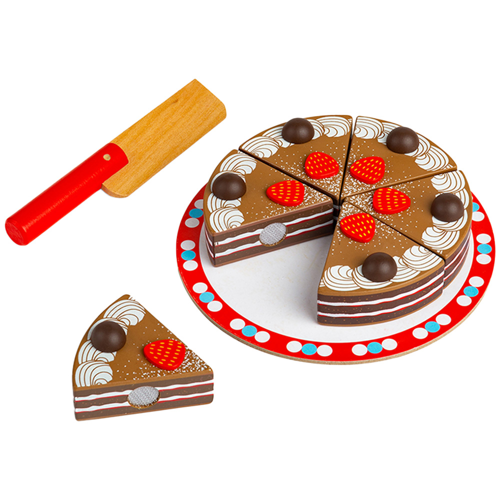 Bigjigs Toys Wooden Chocolate Cake Multicolour Image 1