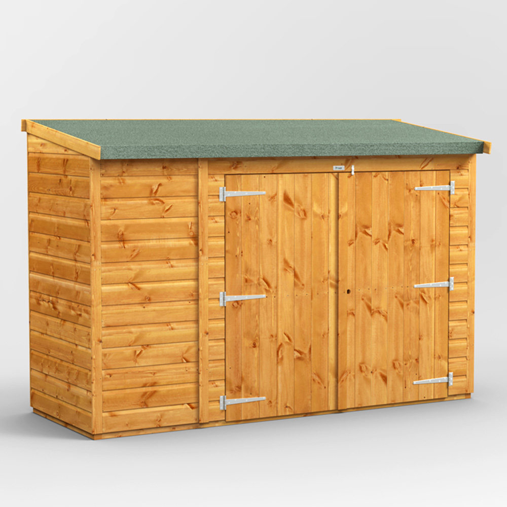 Power Sheds 8 x 3ft Double Door Pent Bike Shed Image 3
