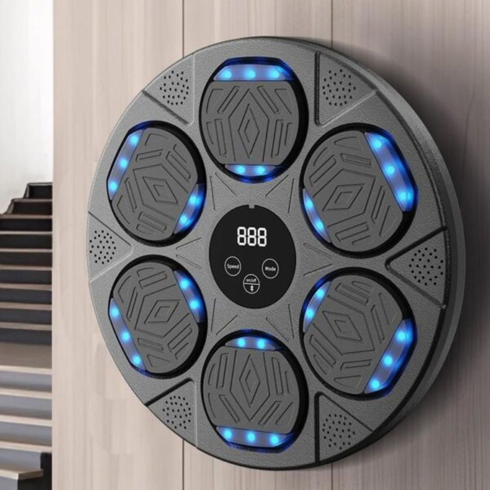 Willowmare Black Smart Musical Boxing Targets with Bluetooth Connectivity and Gloves Image 2