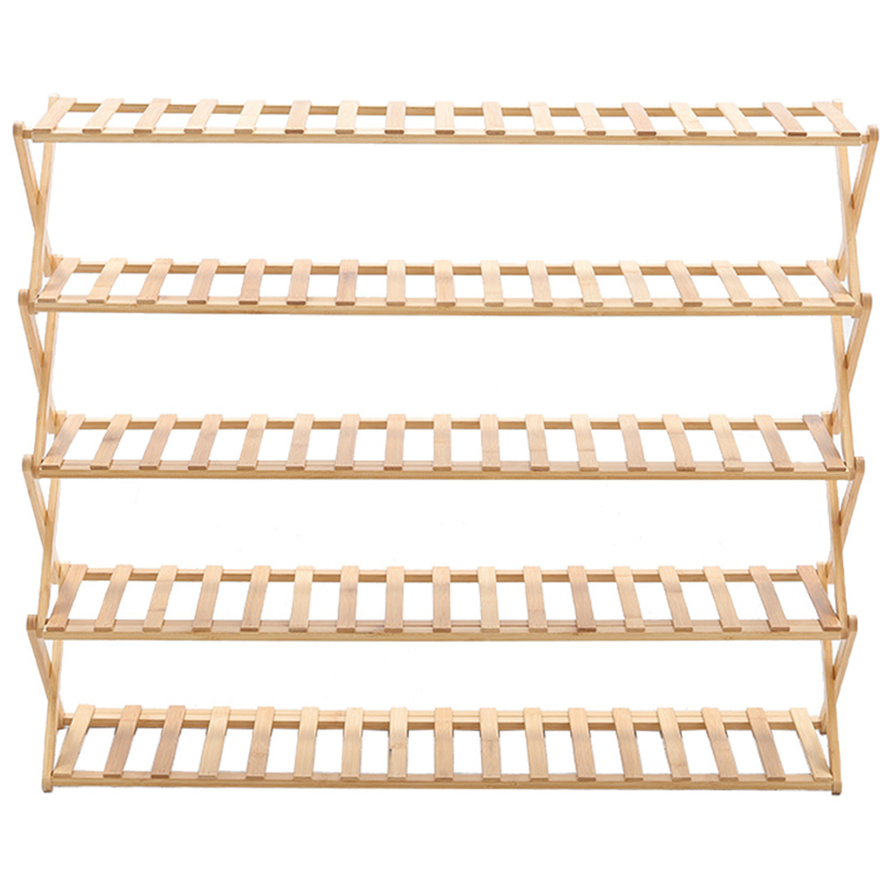 Living And Home 5-Tier Bamboo Flower Stand Rack Holder Multifunctional Storage Image 3