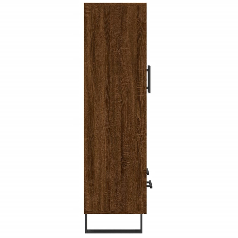 vidaXL 2 Door Single Drawer Brown Oak Highboard Image 7