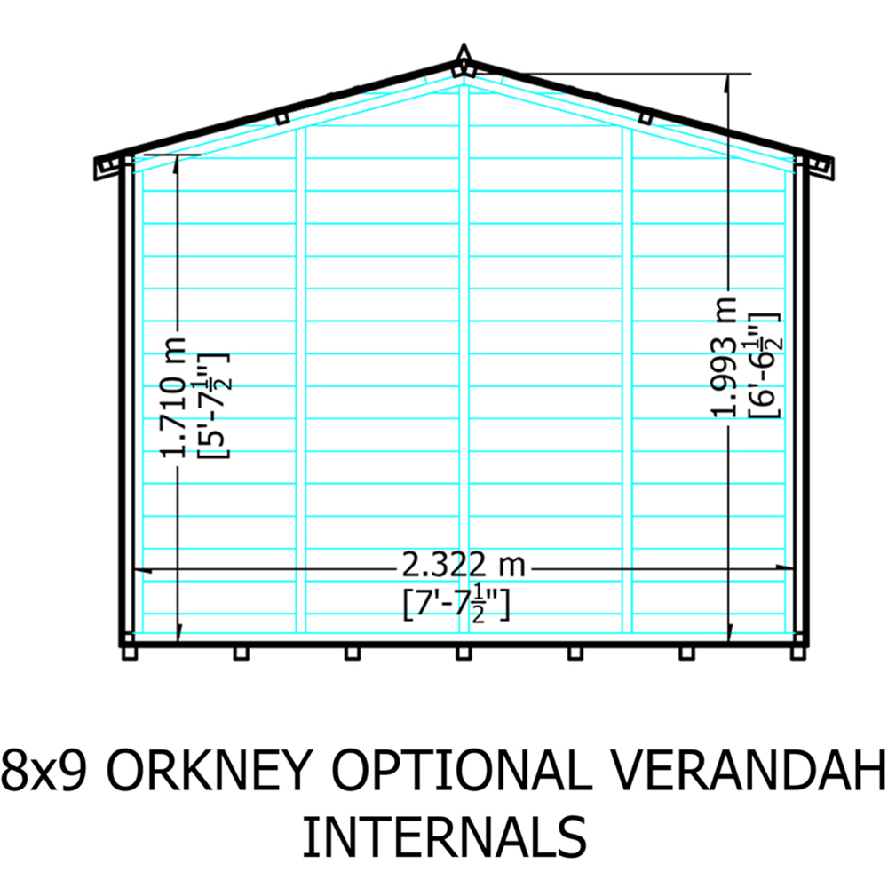 Shire Orkney 8 x 9ft Shiplap Apex Garden Shed Image 6