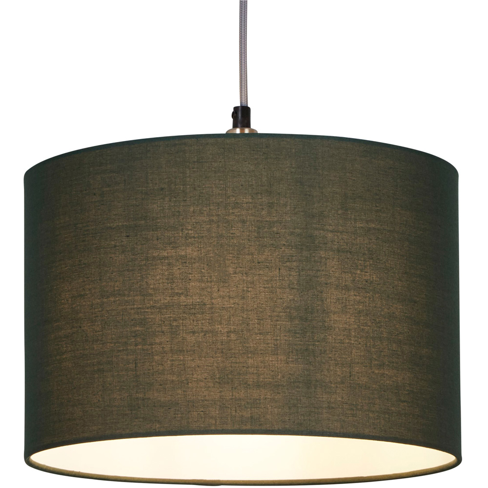 Lighting Collection Yates Green Drum Lamp Shade 30cm Image 3