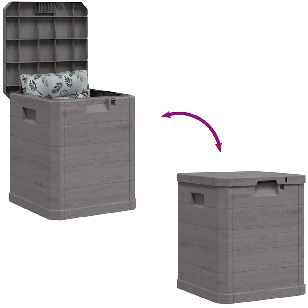 Walplus 90L Medium Brown Square Plastic Garden Storage Box Image 8