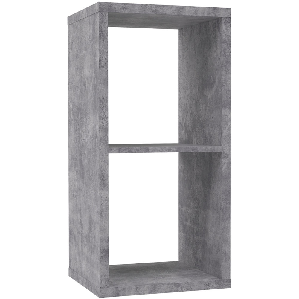 Florence Mauro 2 Shelf Concrete Grey Bookshelf Image 2