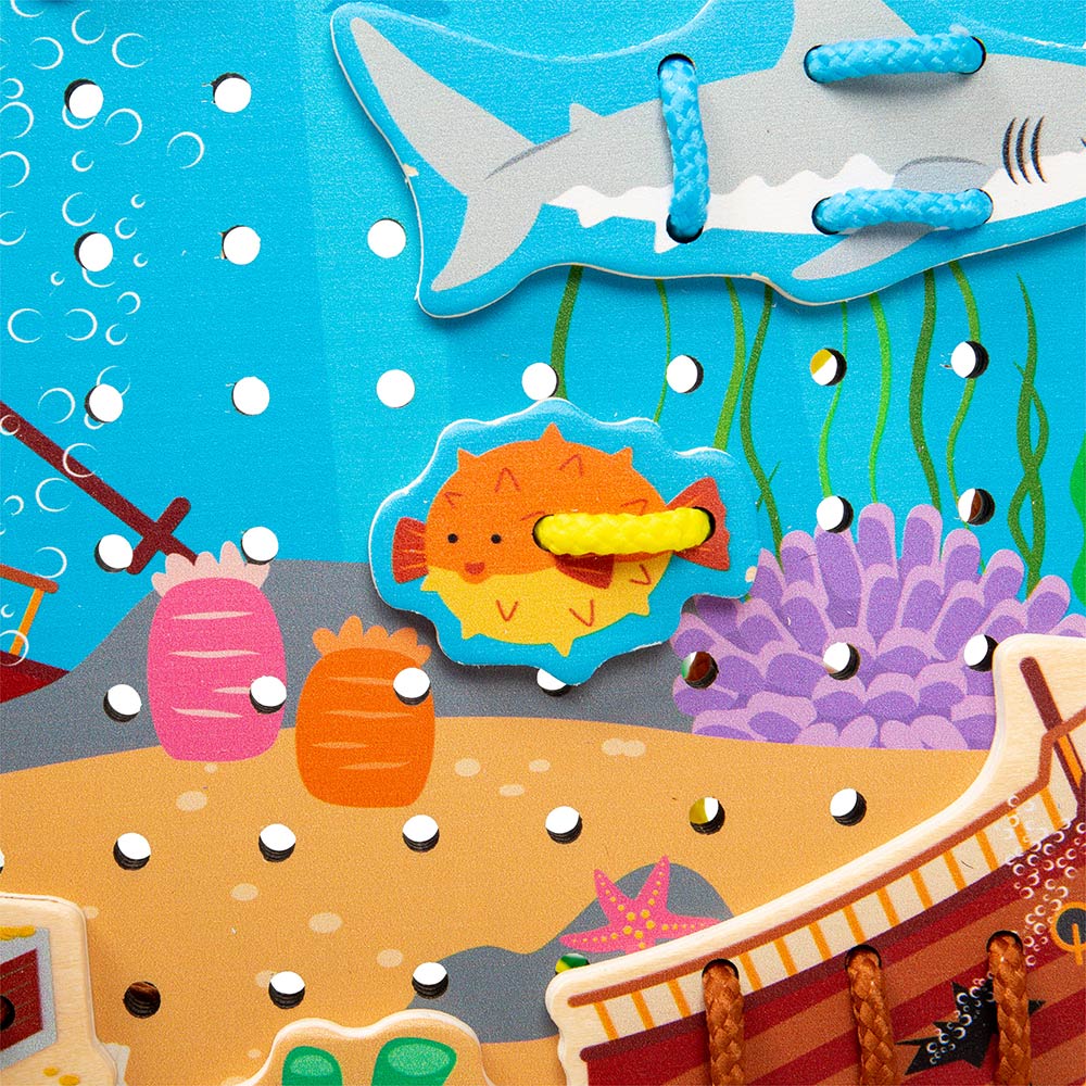 Bigjigs Toys Marine Lace-A-Shape Game Multicolour Image 5