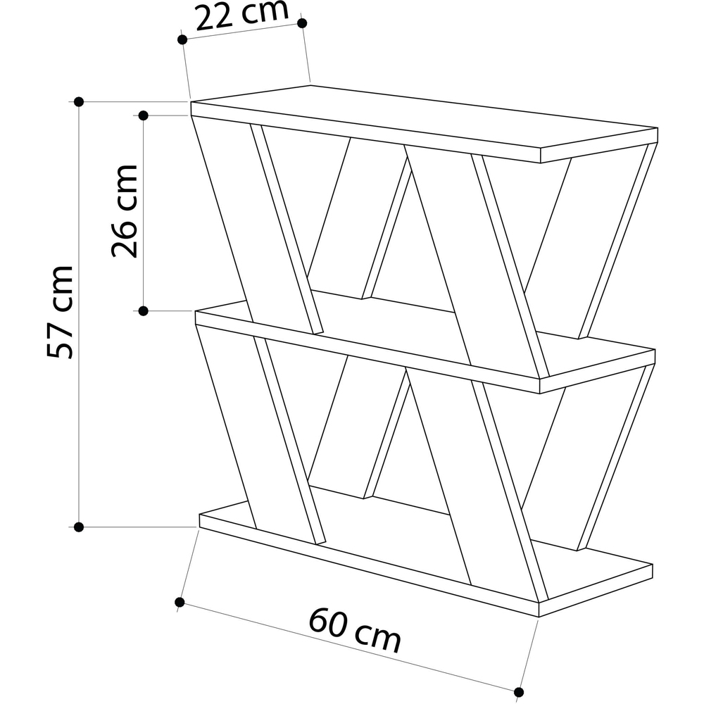 Decortie Lazena 2 Shelf Dark Oak Side Table Image 6