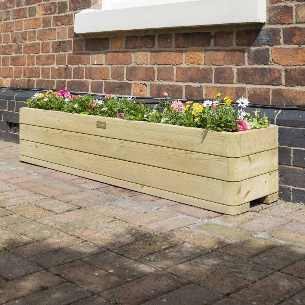 Rowlinson Marberry Wooden Patio Planter 30 x 150 x 30cm Image 2