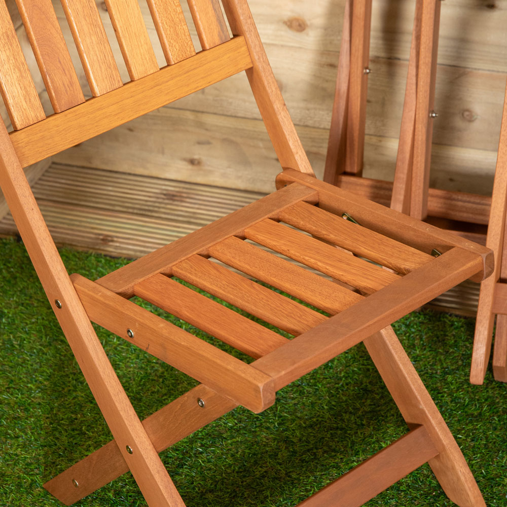 Samuel Alexander Set of 4 Wooden Folding Chair Image 6