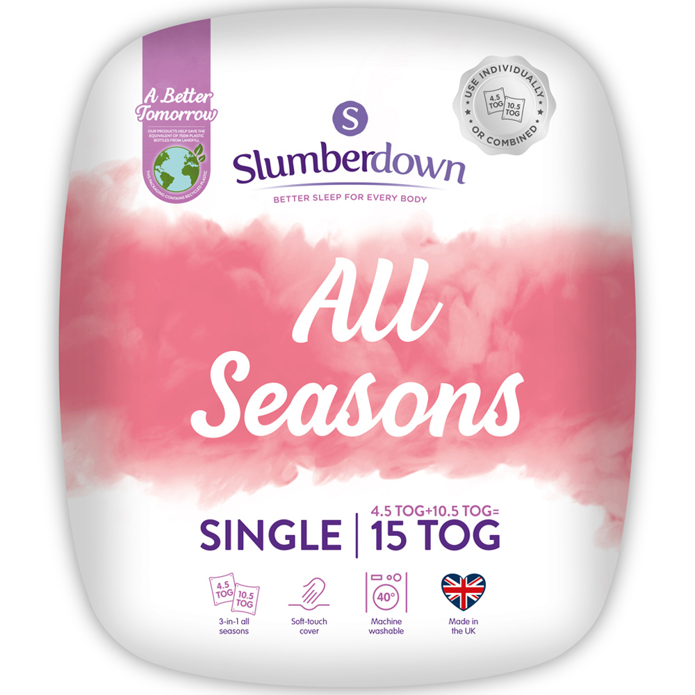 Slumberdown All Seasons Combi Single Duvet 15 Tog Image 3