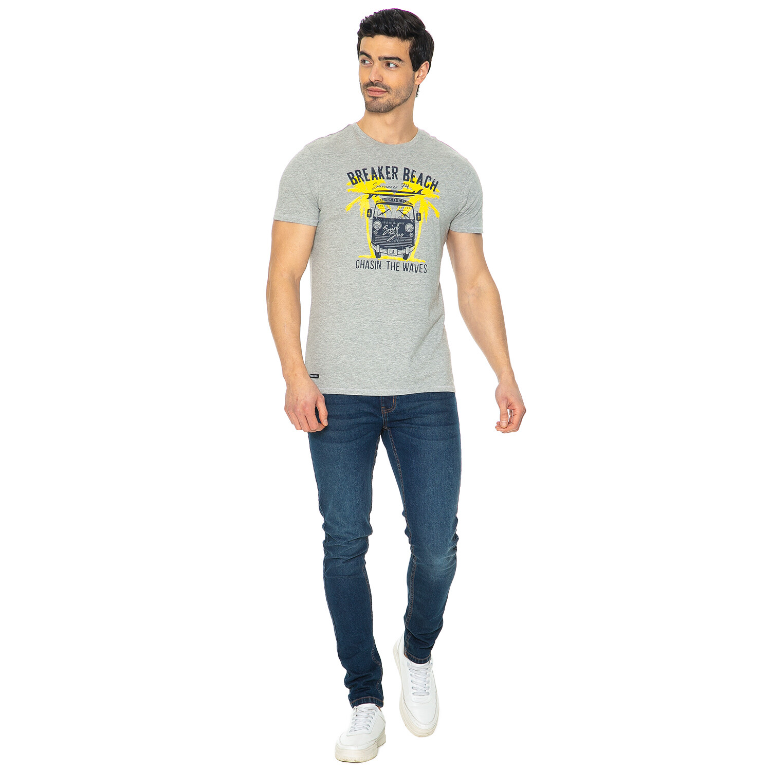 Men's Breaker Beach T-Shirt  - Grey / S Image 4
