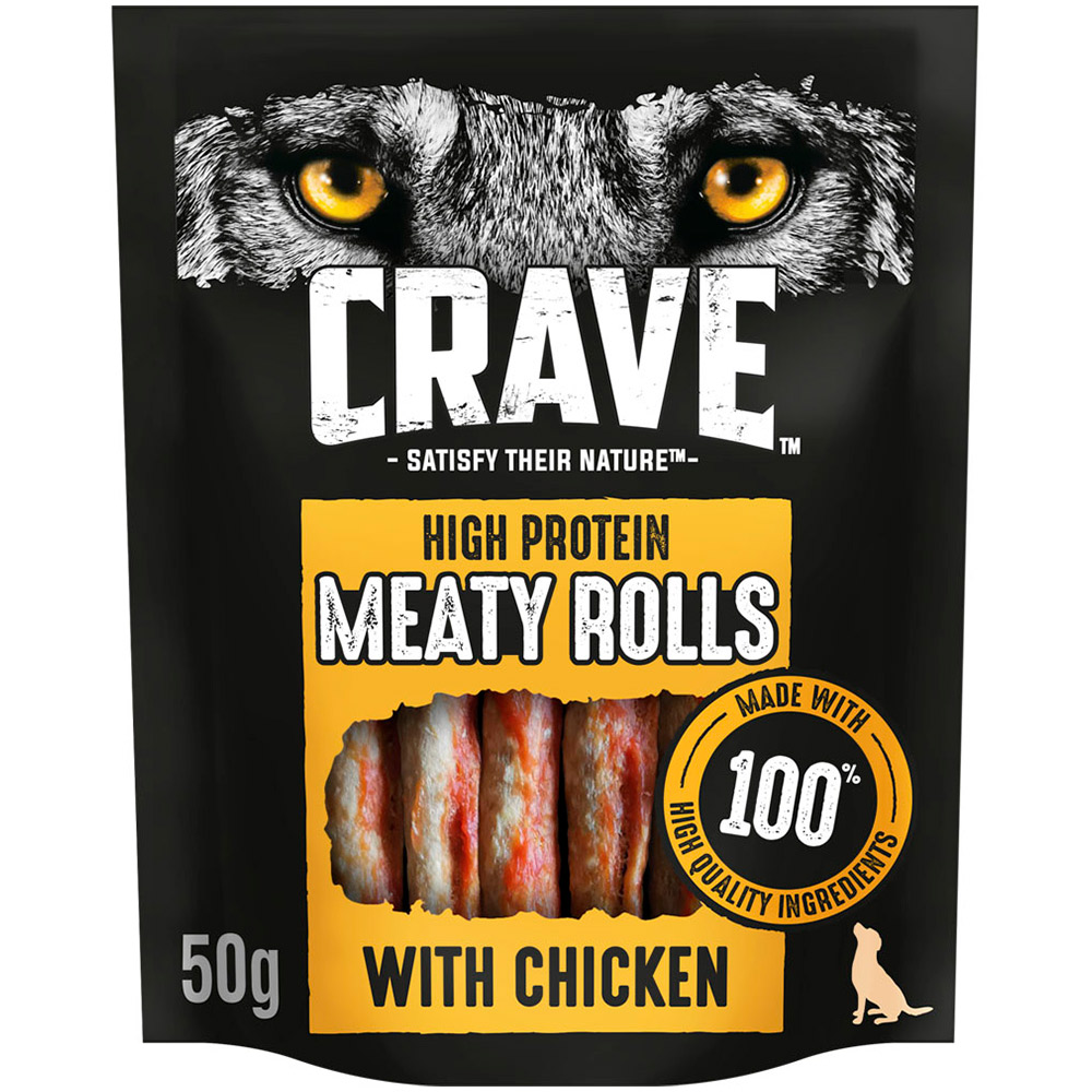 CRAVE Meaty Rolls with Chicken 50g Image 3