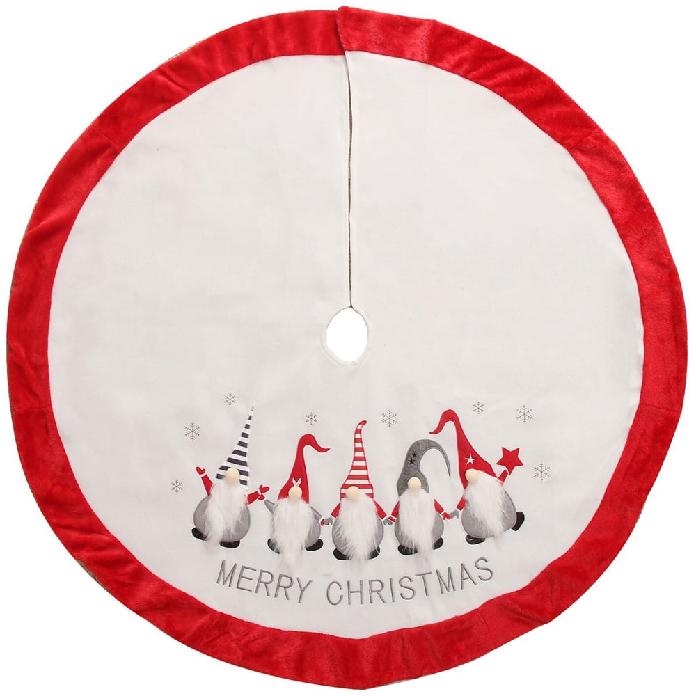 Red and White Gonk Tree Skirt Image