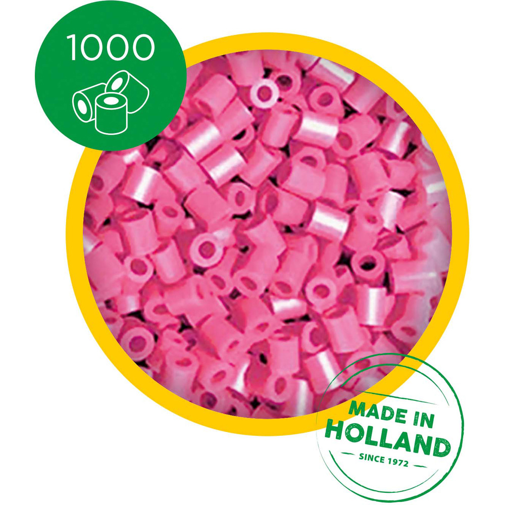 SES Creative Beedz Pink Iron On Beads 1000 Piece  Image 2